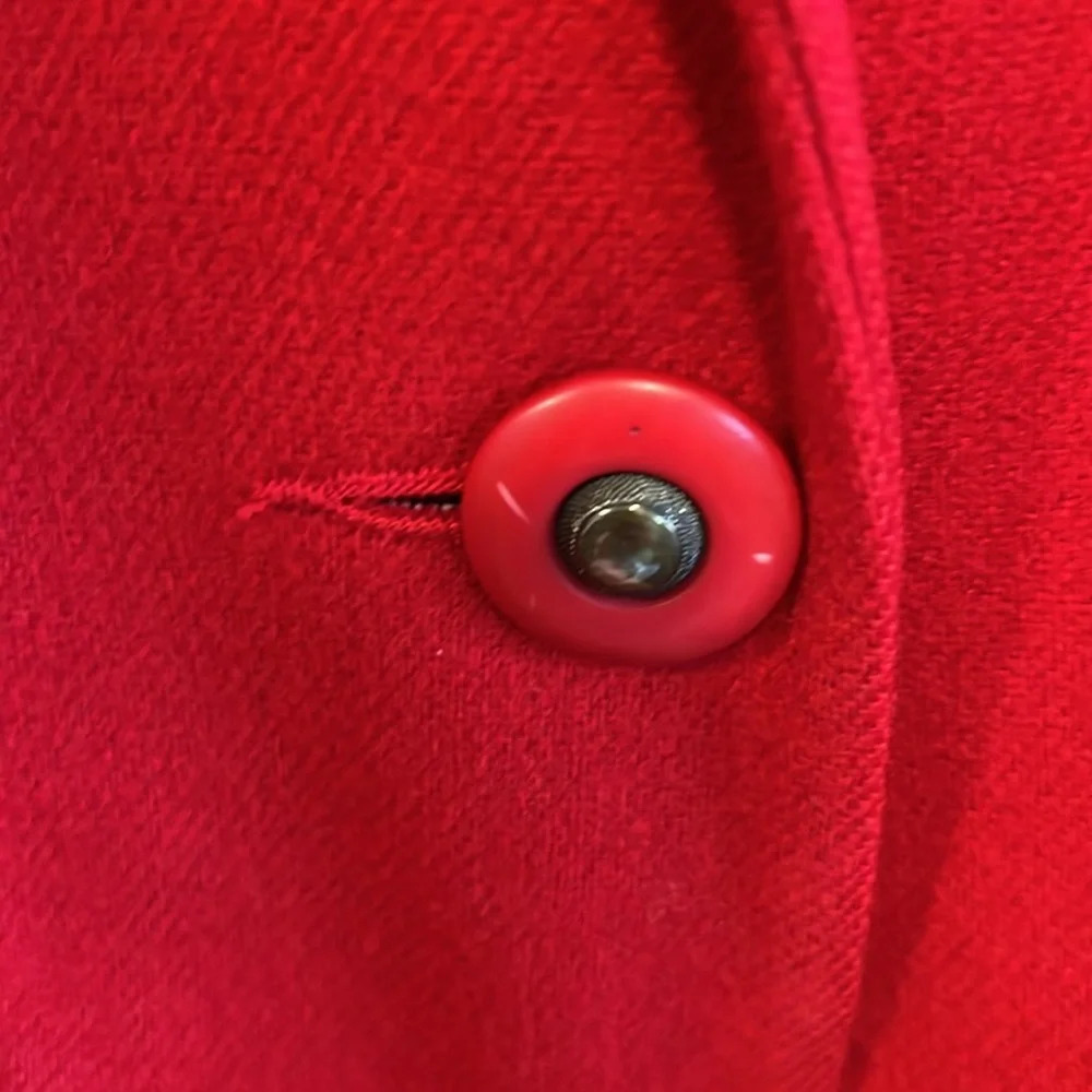 100% Wool Red Blazer Vintage Women's Prophecy Petite Christmas Holiday‎ - Picture 4 of 11
